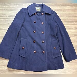 Mackintosh Navy 100% Pure Wool Peacoat Size 8